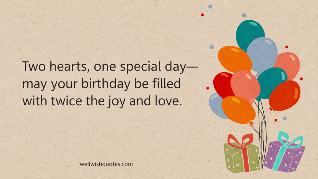 Birthday Messages for Twins