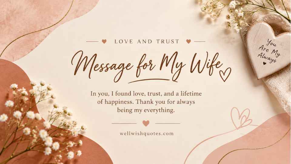 Love and trust messages for wife