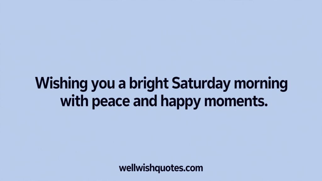 good morning happy saturday