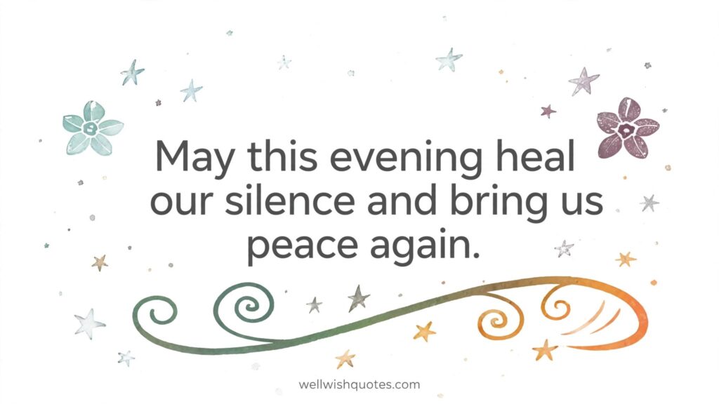 good evening message after fight