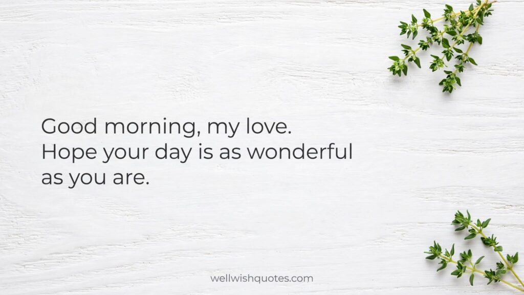 good morning message for her