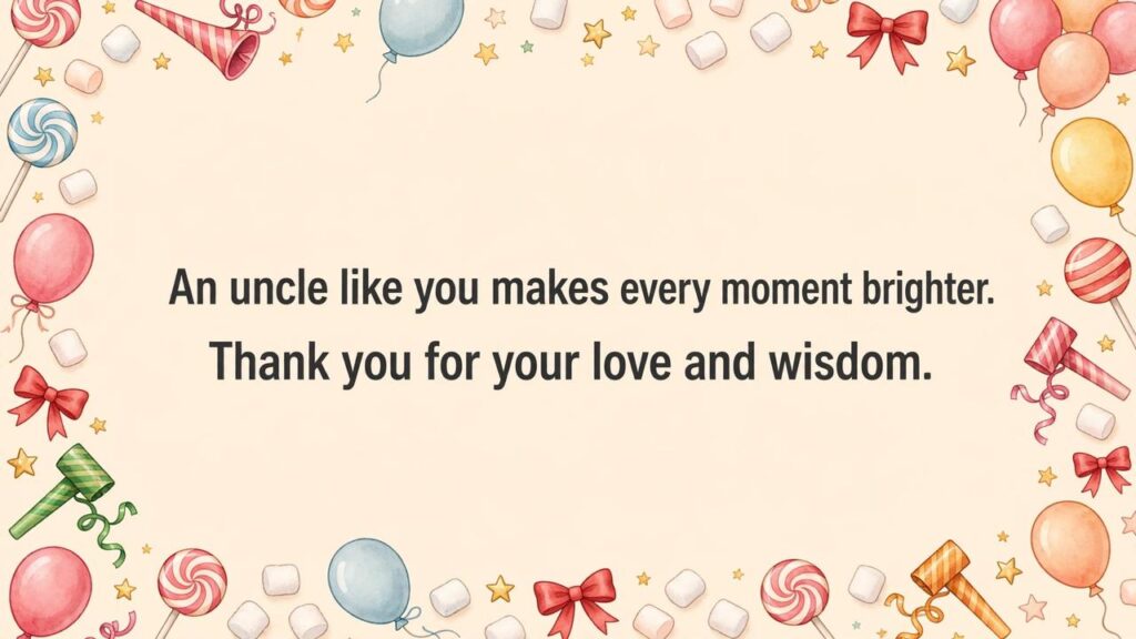 Thank you message for uncle