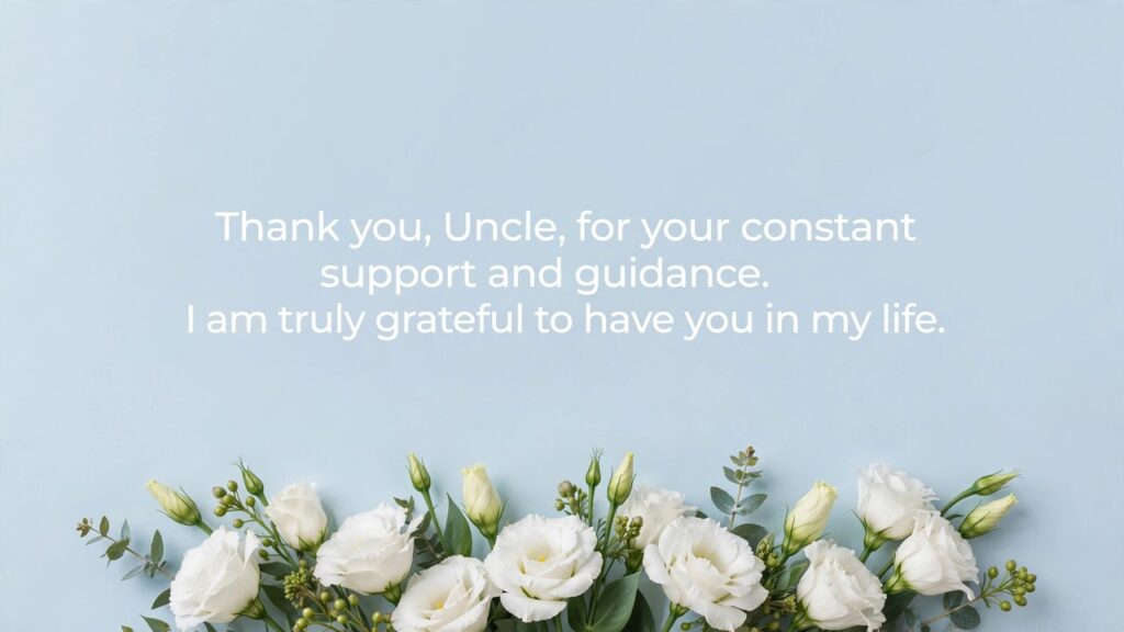 thank you message for uncle